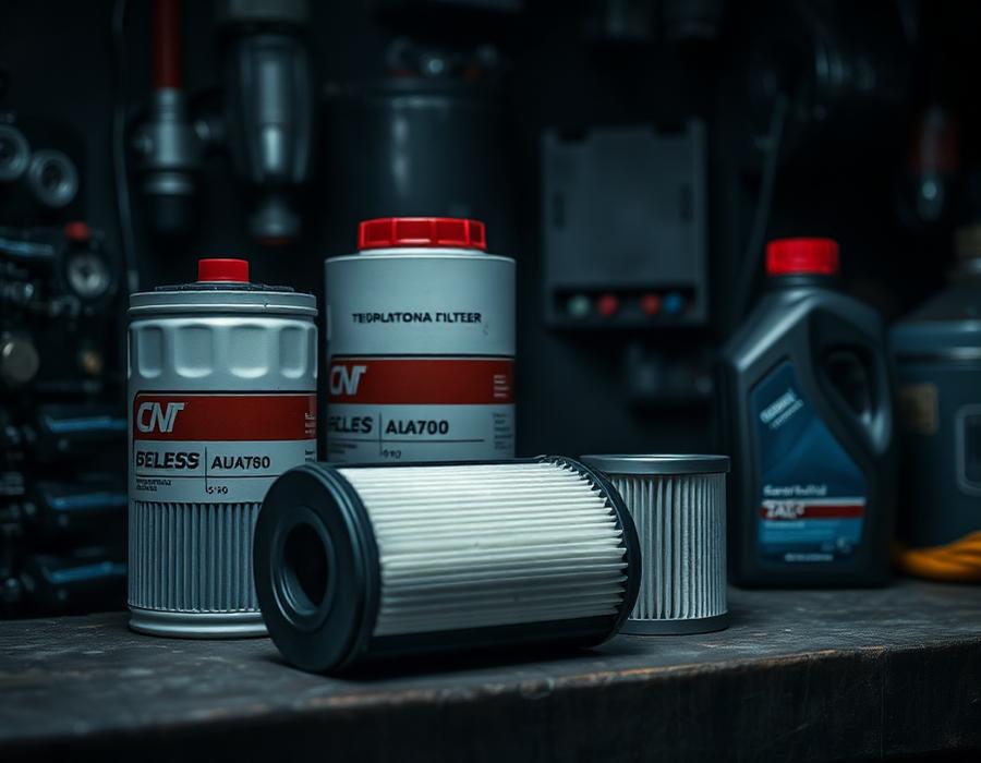 Automotive oil and air filters with engine oil